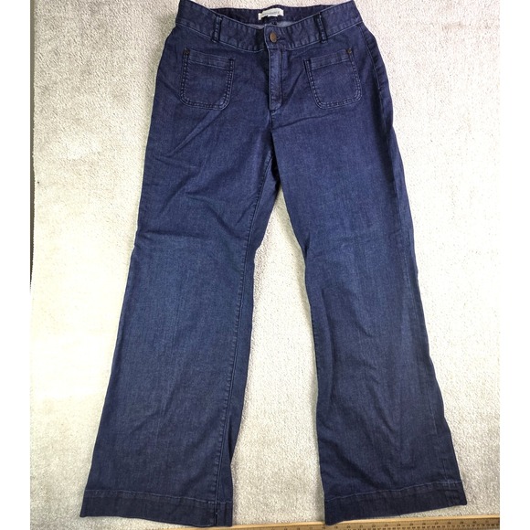 Sundance High Waist Wide Leg Women's Jeans Sz 10 Blue Pockets - Picture 1 of 9